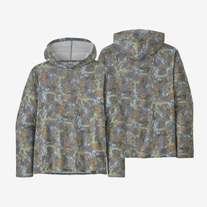 Patagonia Capilene Cool Daily Hoody Relaxed Fit Lands And Waters- Light Plume